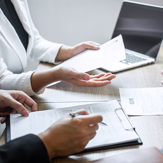 Committee discussing an application